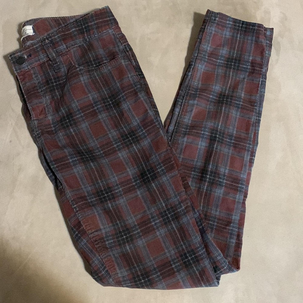 Free people corduroy plaid pants